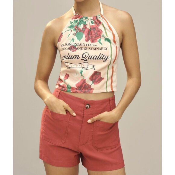 Maeve Tops - Maeve Anthropologie Printed Halter Top Size M